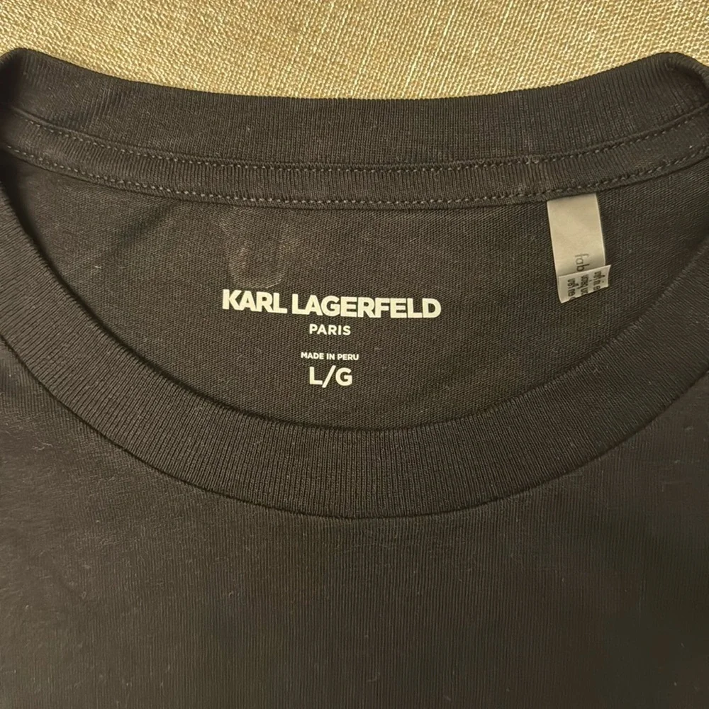 Karl Lagerfeld Paris Men’s / Black Graphic Logo T-SHIRT / NWT - Picture 4 of 11